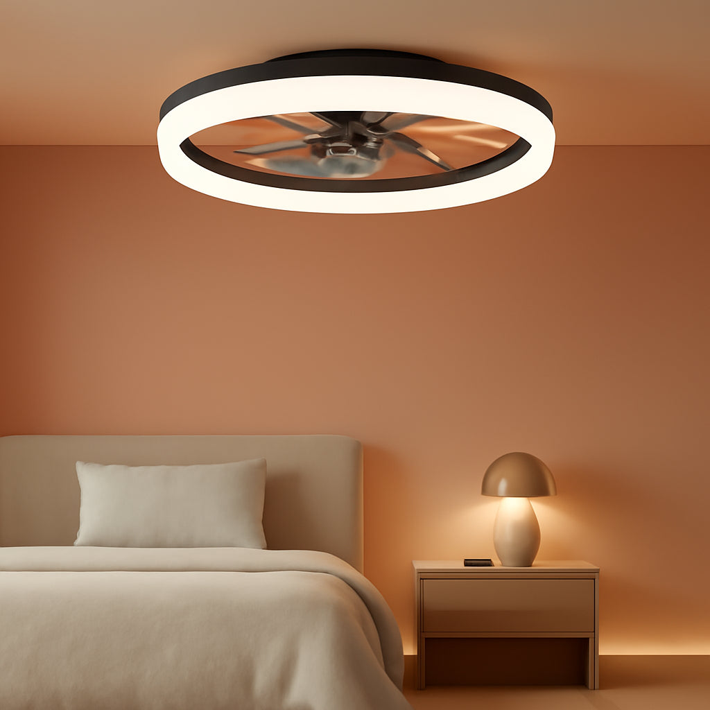 20 Inch Bladeless Ceiling Fan With Remote And Light